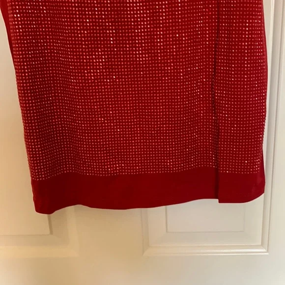 NWT VOCAL red rhinestone tank size SMALL. Gorgeous and versatile! - Picture 6 of 9